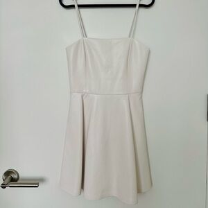 Alice + Olivia Cream Leather Strap Sundress